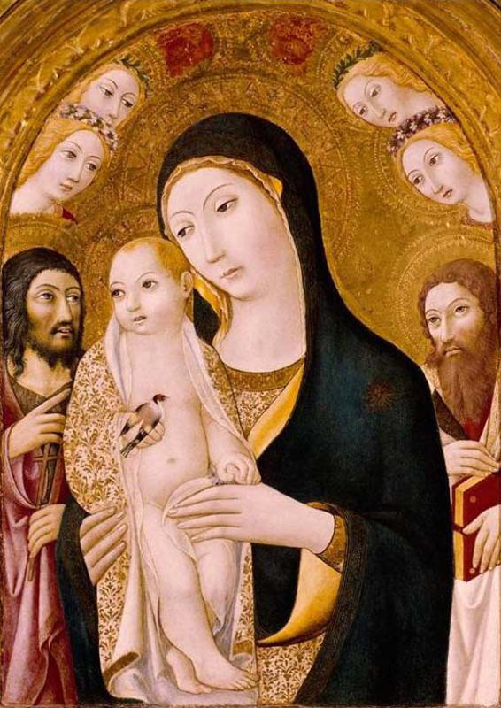 madonna and child with saints and angels